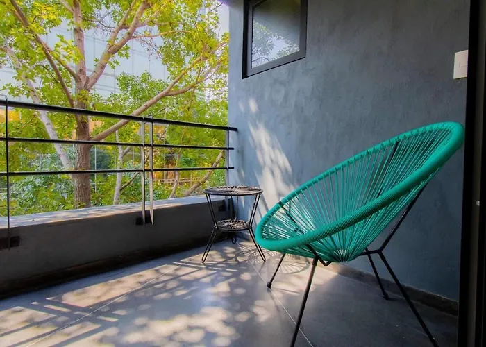 Jm 102 Capitalia 1br Terrace Style And Photogenic Escandon *