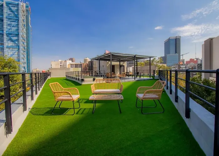 Jm 102 Capitalia 1br Terrace Style And Photogenic Escandon Apartamento